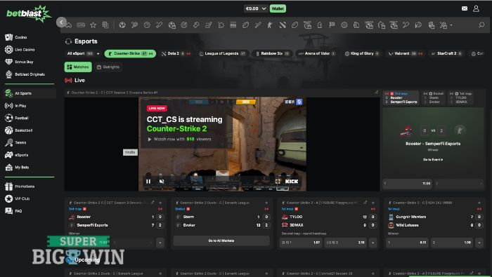 wedden op esports bij betblast