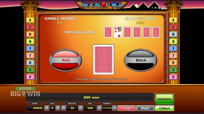 gamble feature book of ra