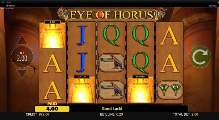 scatters in de eye of horus slot