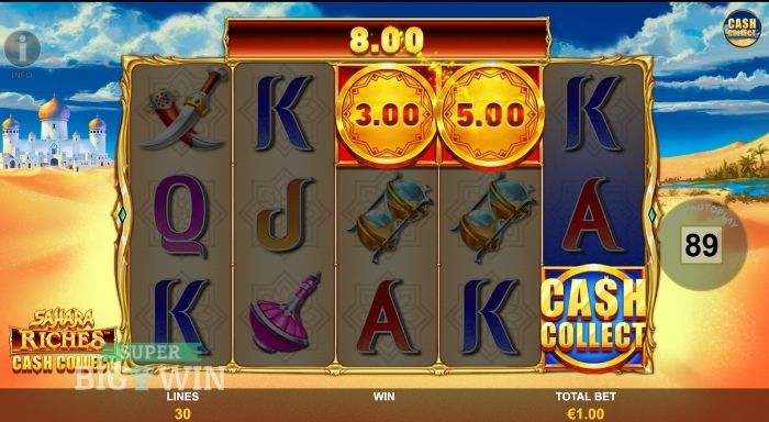 sahara riches cash collect feature