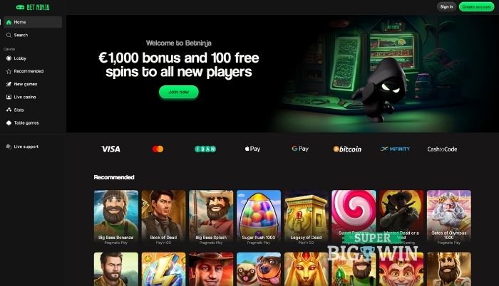 betninja casino homepage