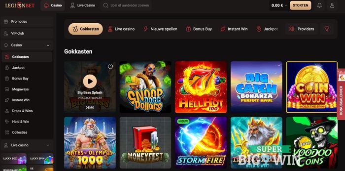 gokkasten bij LegionBet Casino