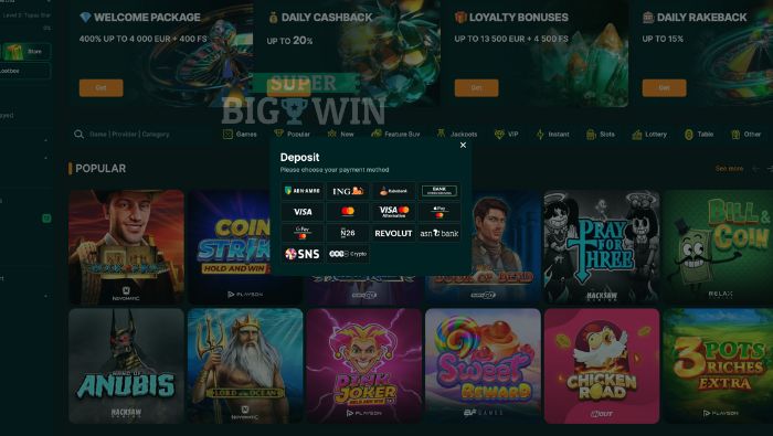 Storten bij LuckyGem Casino