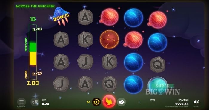 across the Universe slot bonus coin