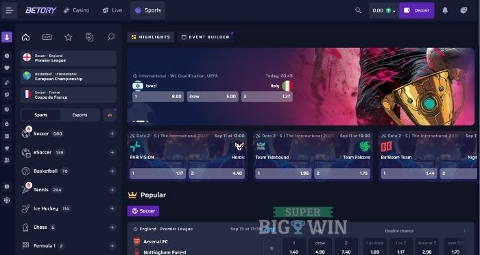 sportsbook betory casino 