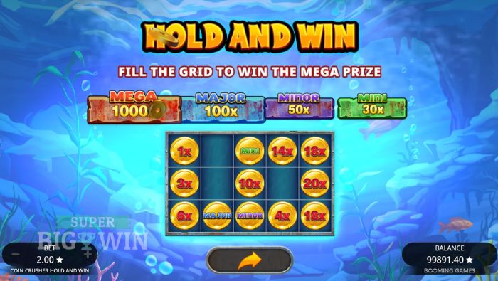 coin crusher hold and win feature