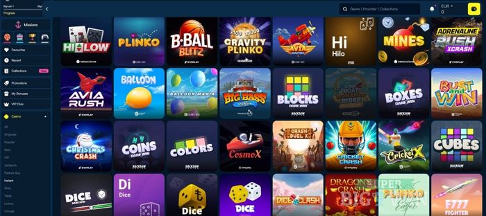 instant en crash games bij Fano.bet