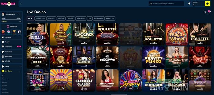 Live casino Fano.bet