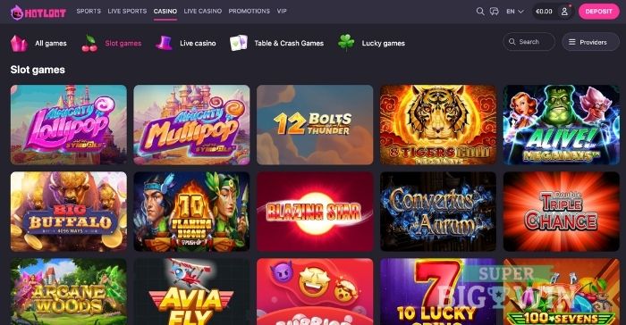 Hotloot casino spelaanbod