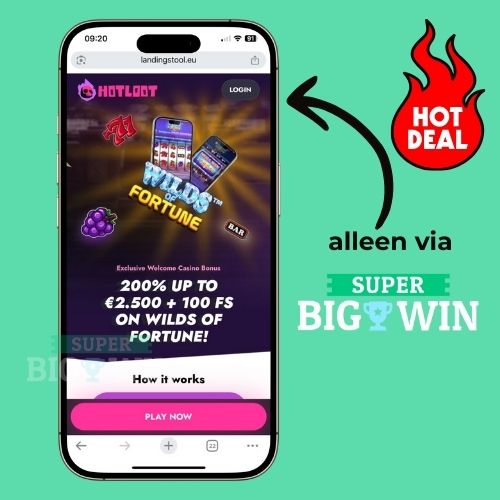 hotloot exclusieve bonus SuperBigWin