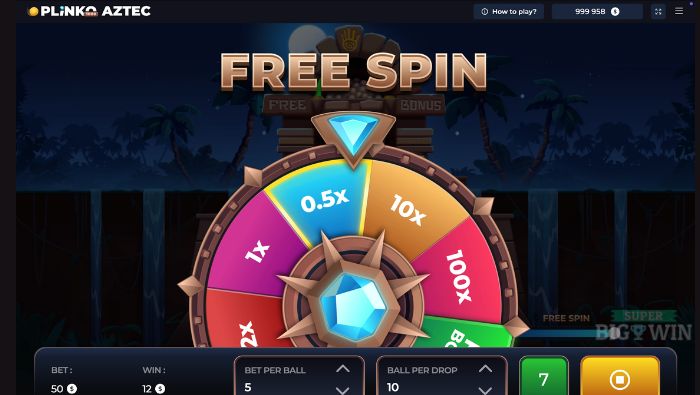 free spins in Plinko Aztec