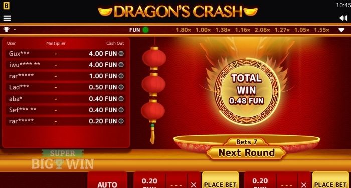Dragon's Crash Winst