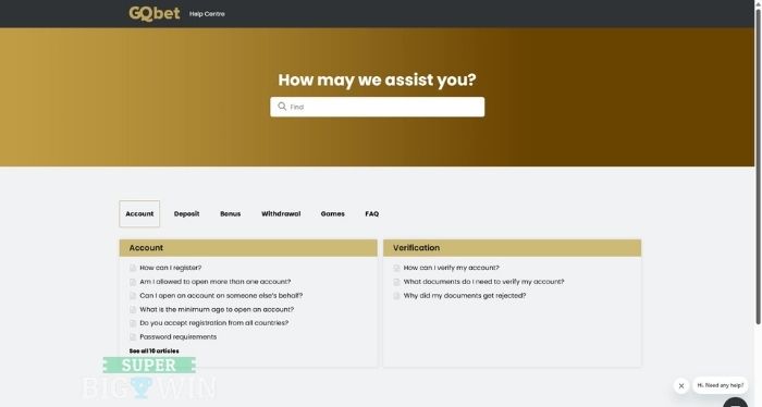 gqbet casino helpcentrum