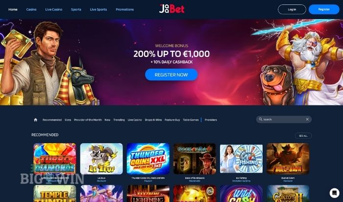 hompage van jaabet casino
