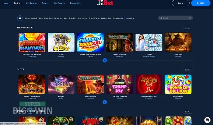 spelaanbod jaabet casino