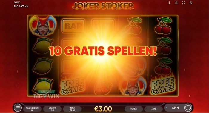 Free spins in Joker Stoker