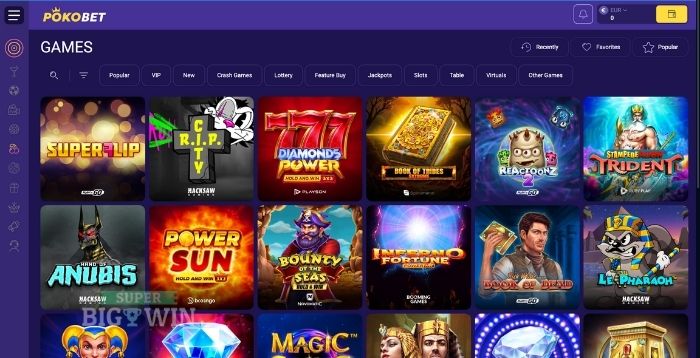 gokkasten bij poko.bet casino