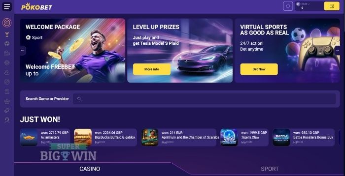 pokobet casino homepage