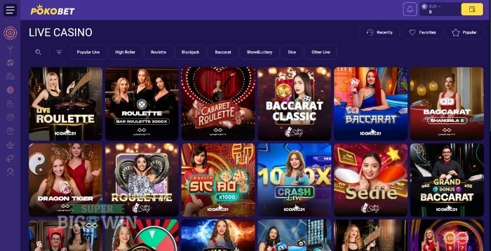 live casino van pokobet 