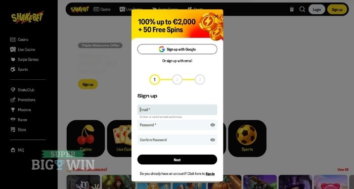 aanmelden bij shakebet