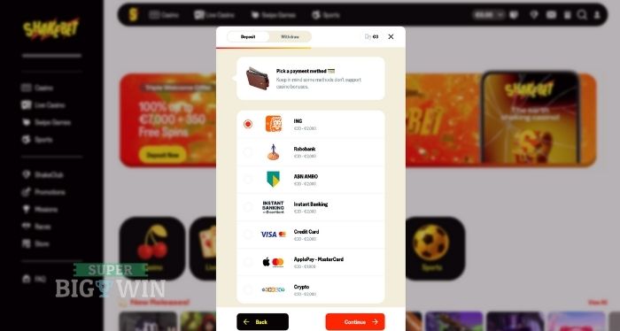 Storten bij Shakebet