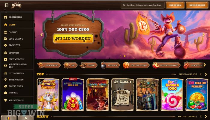 homepage van lizaro casino