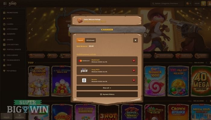 storten bij Lizaro casino