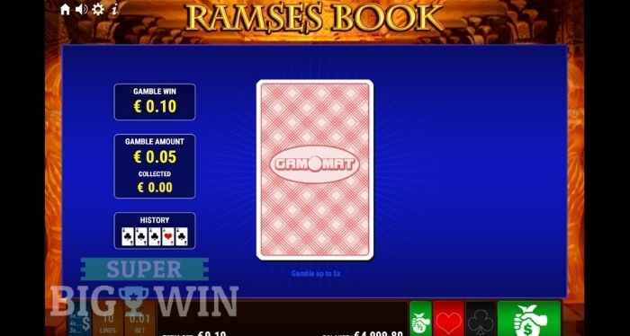 Gamble Feature in Ramses Book gokkast