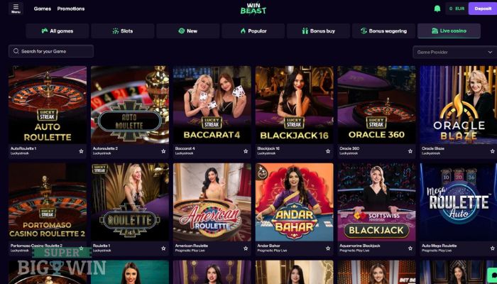 live casino van winbeast 