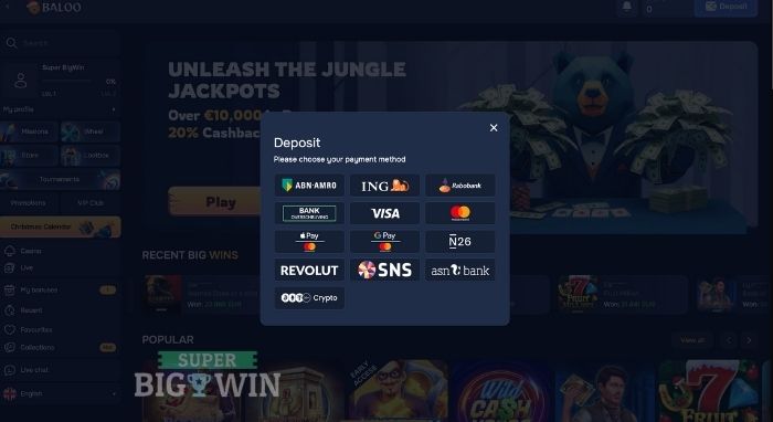 storten bij baloo.bet casino