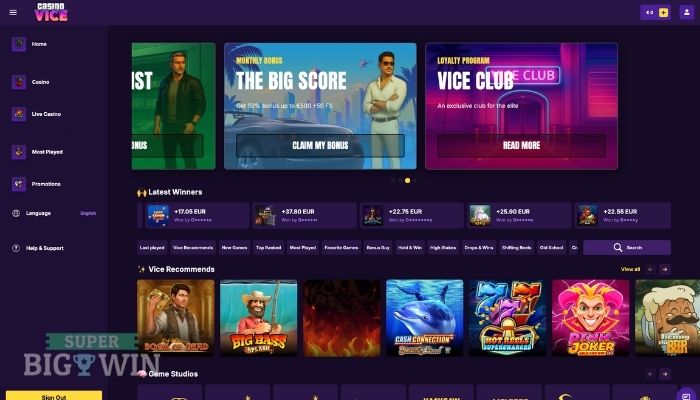 casinovice homepage