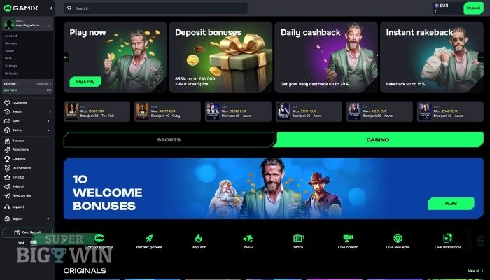 homepage gamix casino 