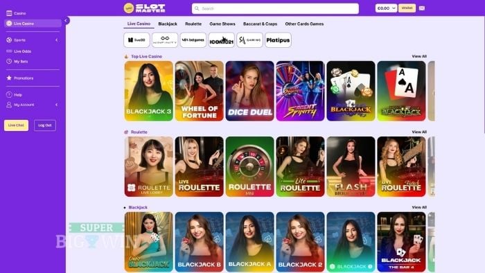 slotmaster live casino