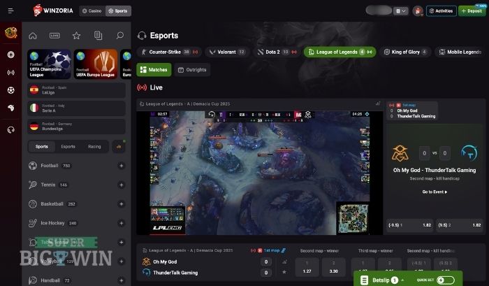 esports bij Winzoria