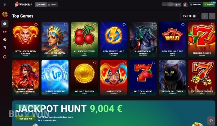 spelaanbod winzoria casino