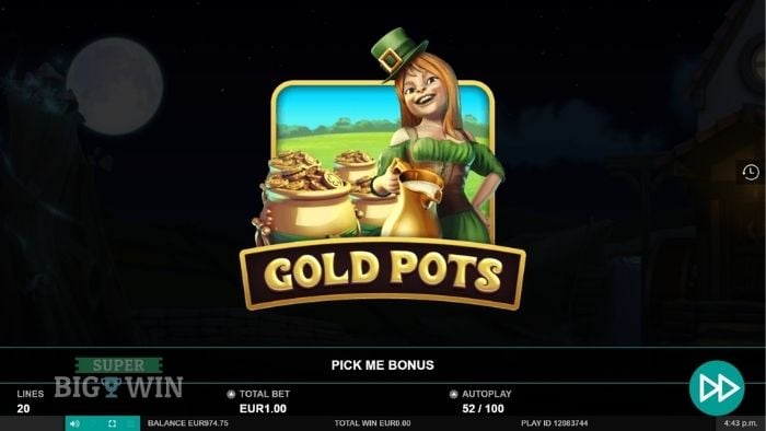 Gold Pot feature Patrick's Jackpot