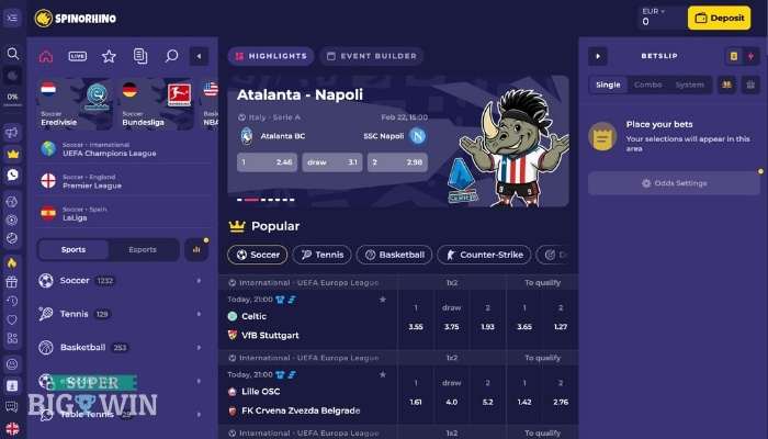 Spinorhino sportsbook