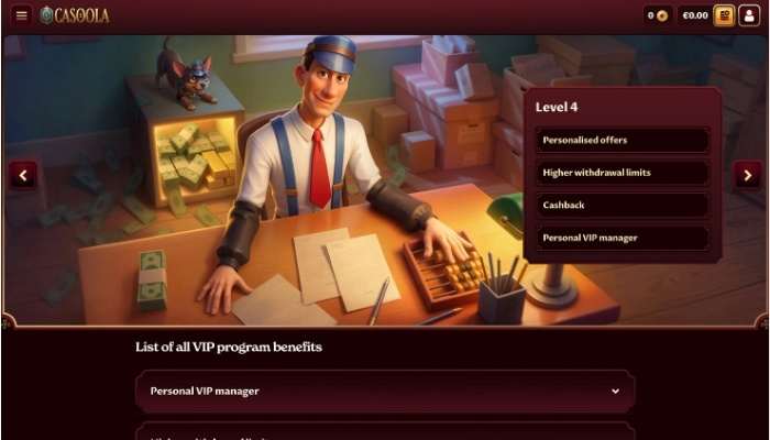 Casoola casino VIP programma