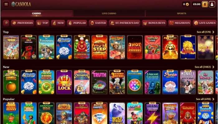 Casoola casino spellen