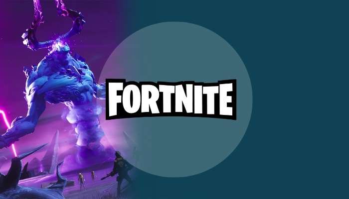 Fortnite logo en karakter