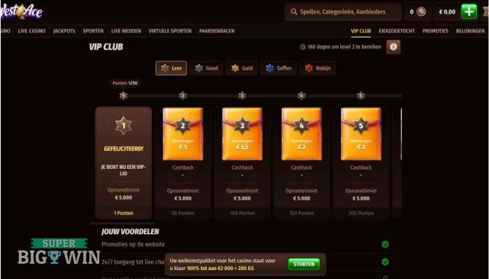Westace casino VIP-club
