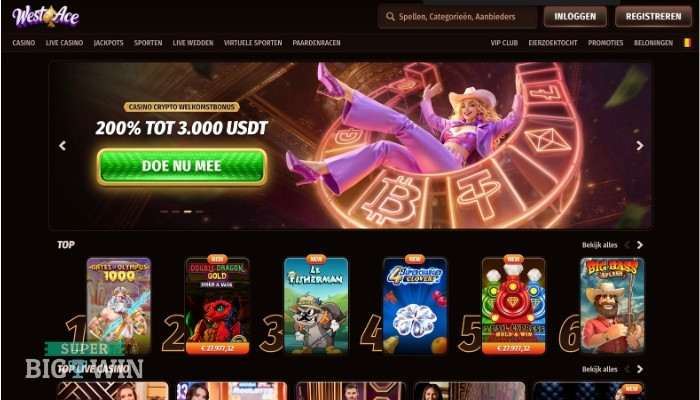 Westace casino homepage
