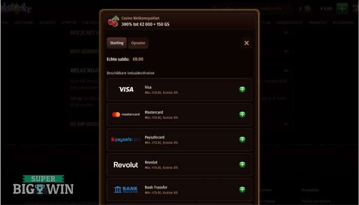 Westace casino storting