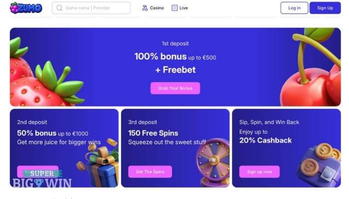 Zumo.bet casino bonussen