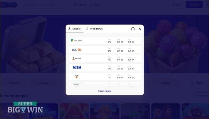 ZumoBet casino storting