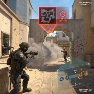 Counter-Strike 2 featured thumbnail met gewapende operator in industrieble mapomgeving