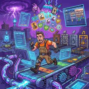 Fortnite Save the World featured thumbnail met personage en seizoensgrind-thema