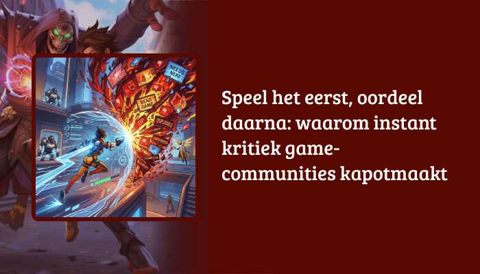 Overwatch H1-banner met de titel "Speel het eerst, oordeel daarna" als tekstoverlay op de headerafbeelding
