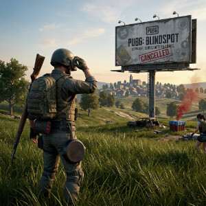 PUBG: Battlegrounds featured thumbnail over Blindspot, met een gewapende soldaat in tactische shooter-stijl
