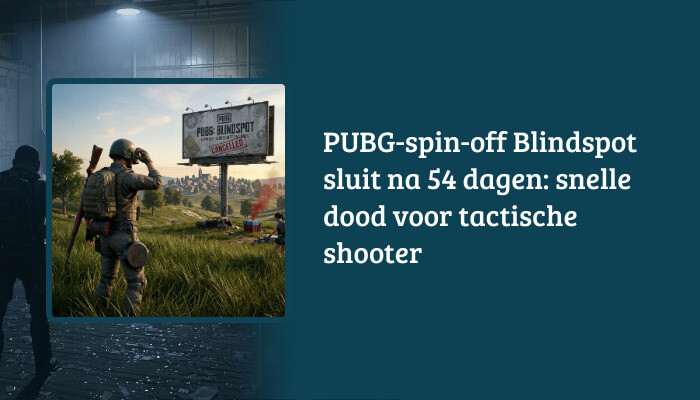 H1-banner voor PUBG: Battlegrounds artikel over Blindspot, met titel-overlay en tactische personage-afbeelding